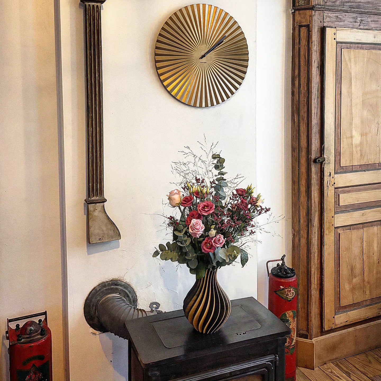 Vase TORNADO – Vase décoratif tourbillon imprimé en 3D, fait en Belgique