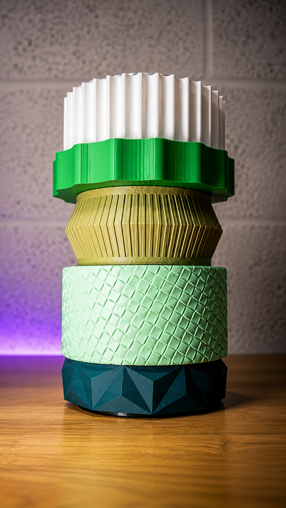 Vase TOTEM modulable, coloris JADE vert – L'Atelier Lapinou