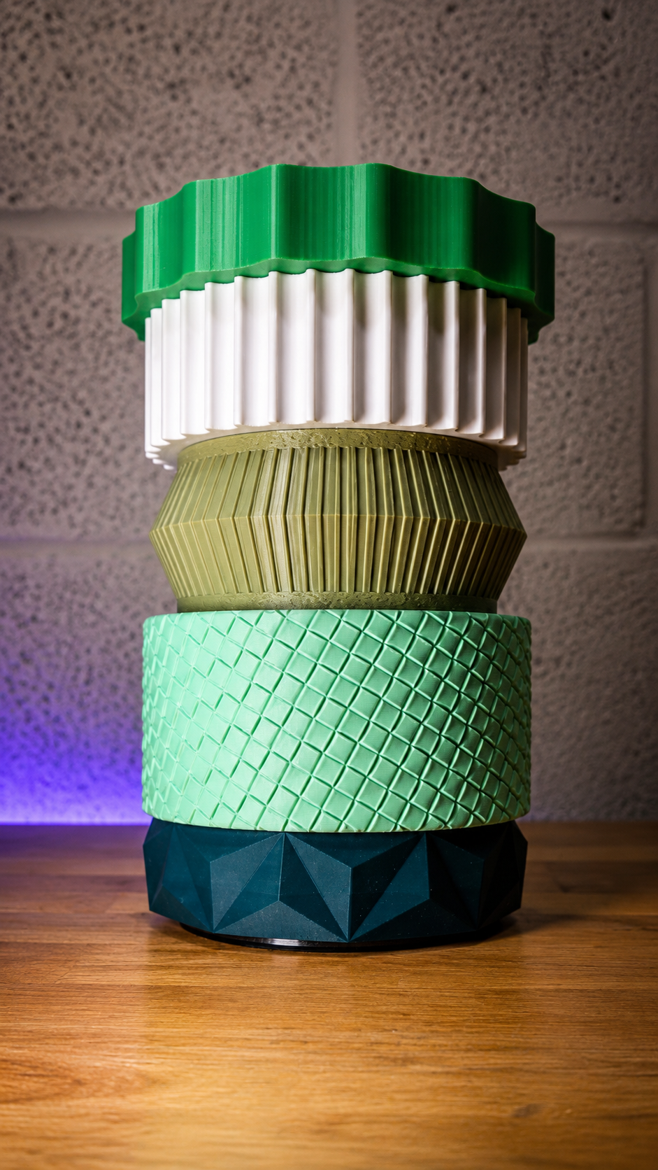 Vase TOTEM modulable, coloris JADE vert – L'Atelier Lapinou