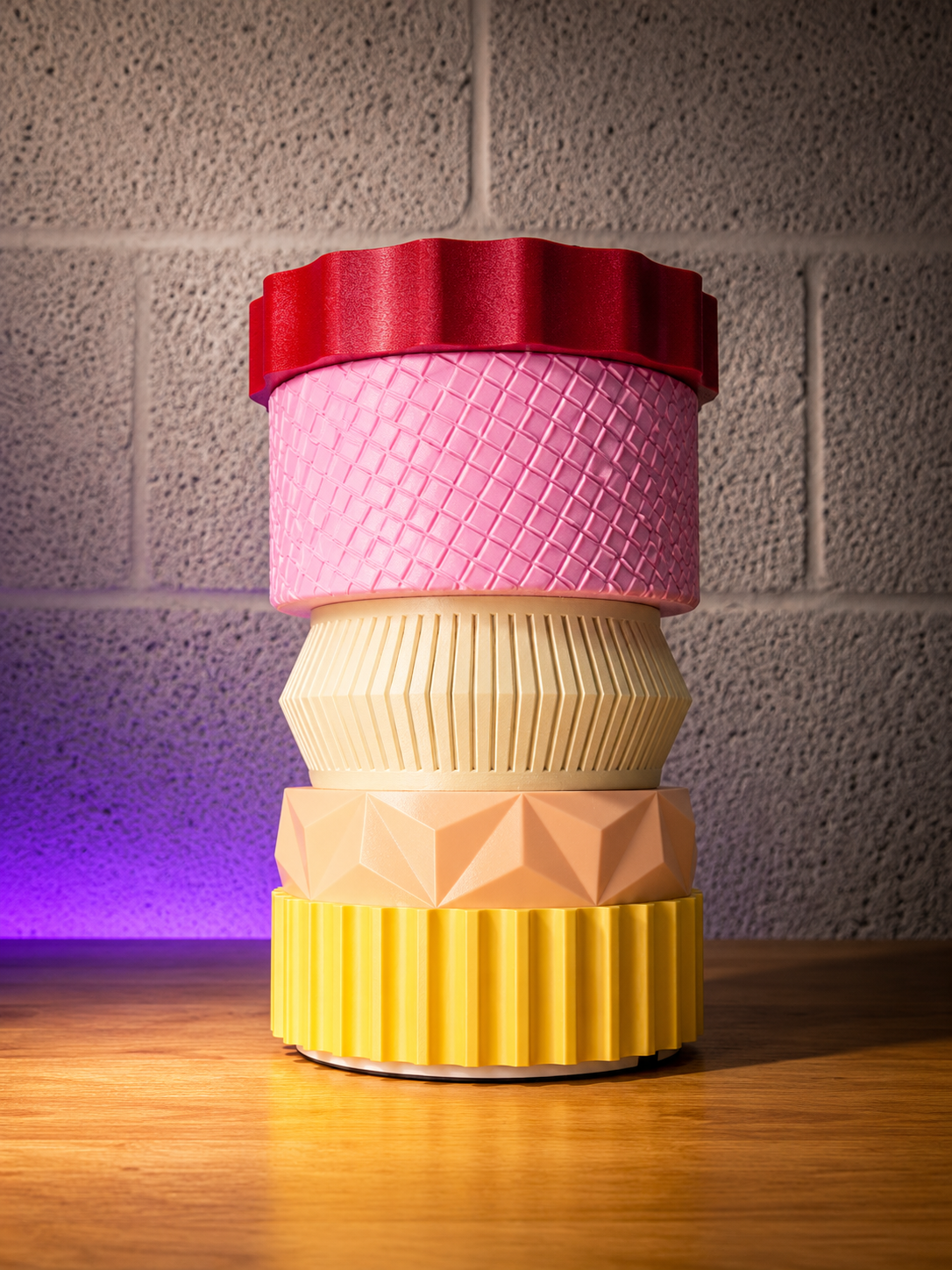 Vase TOTEM modulable, coloris SORBET rose pastel – L'Atelier Lapinou