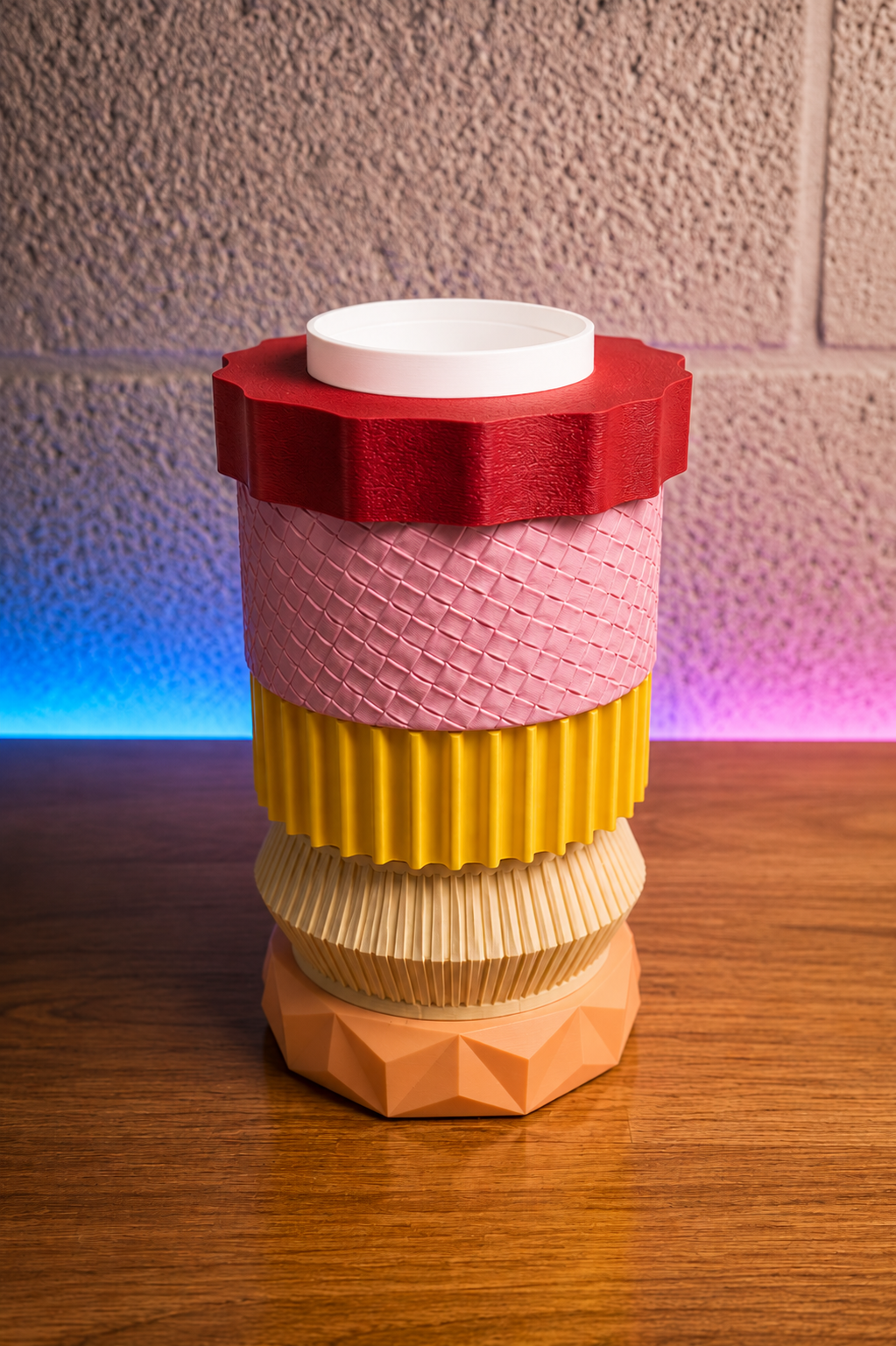 Vase TOTEM modulable, coloris SORBET rose pastel – L'Atelier Lapinou
